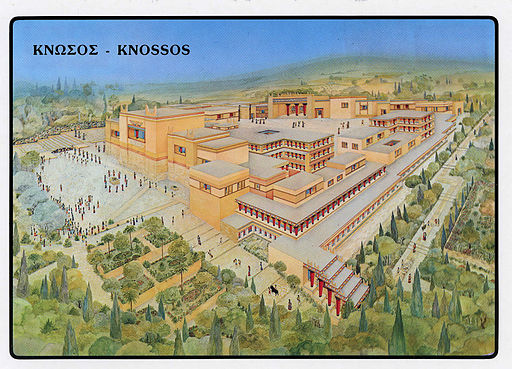 Rekonstruktion vom Palast von Knossos
