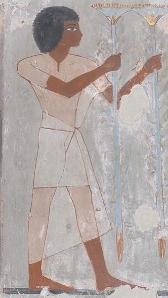 Fragment of wall painting from the Tomb of Sebekhotep, ca. 1550-1295 B.C., Vorlage für die Romanfigur Ramassje